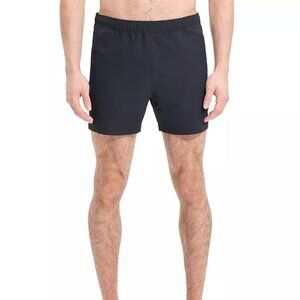 Theory Jace Splash Seer Swim Shorts in Black, size M